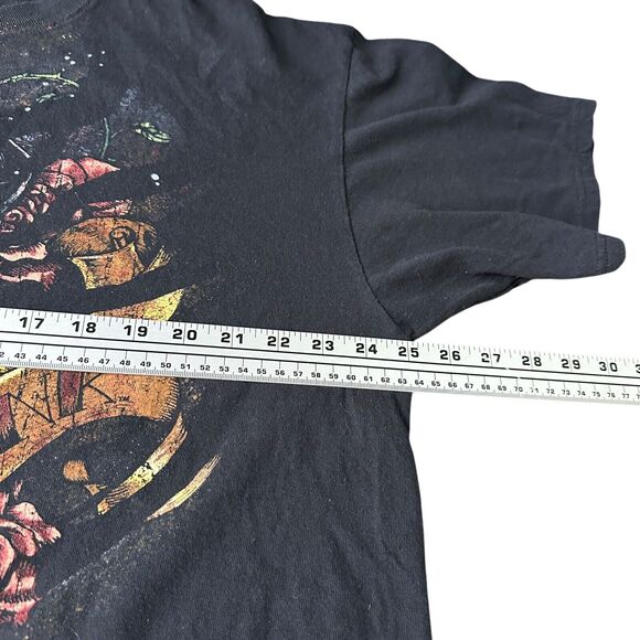 Miami Ink T-Shirt Men’s Large Black Skull Hat Y2K Tattoo Show 2008 Short Sleeve - Picture 7 of 9